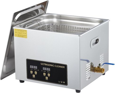 منظف ​​بالموجات فوق الصوتية، آلة تنظيف المجوهرات بالموجات فوق الصوتية بقدرة 360 وات وسعة 15 لتر مع سخان مؤقت رقمي وفولاذ مقاوم للصدأ 304 لأطقم الأسنان الزجاجية والأجزاء الصناعية ولوحة دوائر المكربن in Kuwait