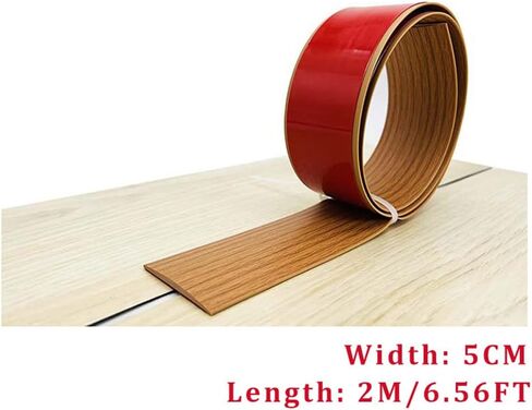 Self Adhesive Flat Floor Transition Strip, PVC Laminate Floor Strip Carpet Transition Strip Floor Threshold Divider Strips, Flooring Edge Trim (5CM/6.56FT, Yellow Oak, 1) in Saudi Arabia