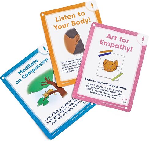 hand2mind Social Emotional Task Cards for Ages 3+, Social Emotional Learning Activities, Calm Down Corner, Play Therapy Toys for Counselors, SEL Games, Preschool Card Games, Feelings Flash Cards in Saudi Arabia