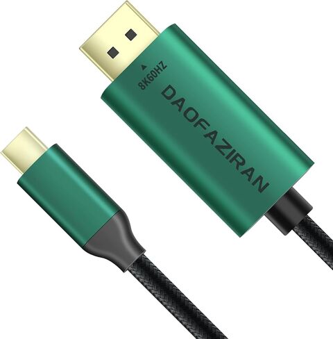 كابل من النوع c إلى dp، يستخدم لمفتاح عرض KVM لمنفذ العرض، مثل محطة الإرساء، والنوع c إلى dp، وUSB C إلى DP، وThunderbolt in Kuwait