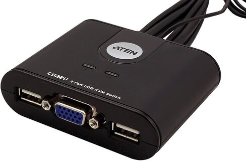 ATEN CS22U 2-Port USB KVM Switch Remote Port Selector، كابلات 0.9 متر in Saudi Arabia