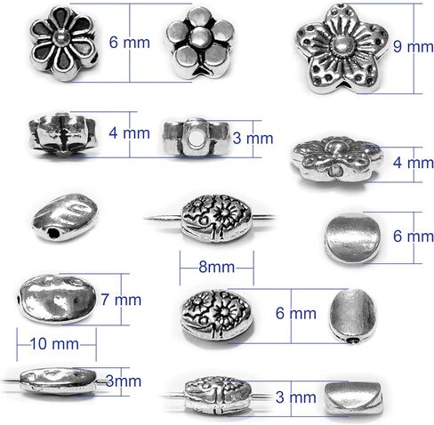 Antique Bronze Spacer Beads for Jewelry Making Small Brass Metal Beads & Bead Assortments for Bracelet Necklace Earring Making Brass Bead Spacers for Jewelry Making Brass Shapes for Crafts 500pcs in Saudi Arabia