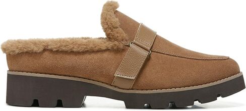 Vionic Women's Charm Kailen Faux Shearling Fuzzy Mules - Supportive Ladies Lug Sole Flats That Include Three-Zone Comfort with Orthotic Insole Arch Support, Medium Fit, Sizes 5-10 in Saudi Arabia