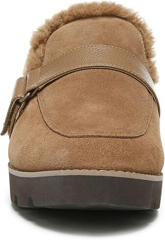 Vionic Women's Charm Kailen Faux Shearling Fuzzy Mules - Supportive Ladies Lug Sole Flats That Include Three-Zone Comfort with Orthotic Insole Arch Support, Medium Fit, Sizes 5-10 in Saudi Arabia