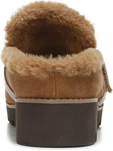 Vionic Women's Charm Kailen Faux Shearling Fuzzy Mules - Supportive Ladies Lug Sole Flats That Include Three-Zone Comfort with Orthotic Insole Arch Support, Medium Fit, Sizes 5-10 in Saudi Arabia