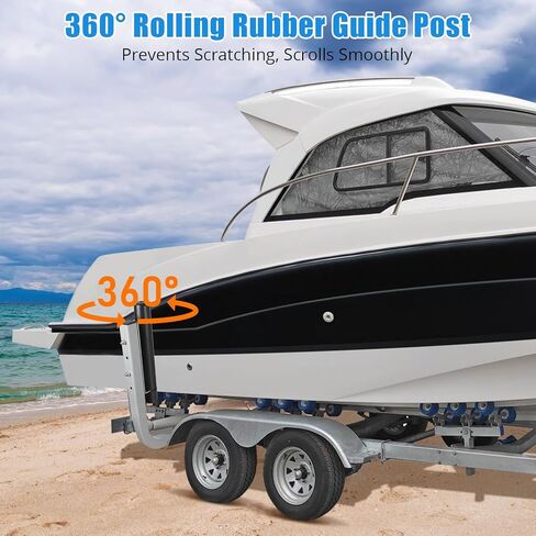 قطعتان من دليل المقطورة من الفولاذ المجلفن المقاوم للصدأ، دليل مقطورة القارب، أعمدة دليل المقطورة بتصميم قابل للتعديل 20.5 سم، دليل الأسطوانة عالي التحمل، لقارب التزلج، قارب الصيد in Kuwait