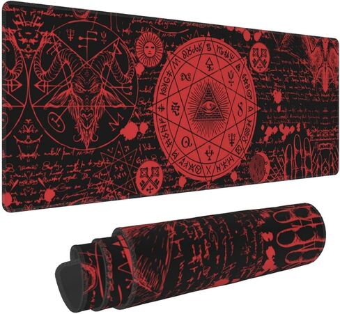 لوحة ماوس كلاسيكية من Mystic Goth Witchy لوحة ماوس ألعاب كبيرة ممتدة مقاس XL لوحة مكتب كبيرة الحجم حواف مخيطة 31.5 × 11.8 بوصة in Kuwait