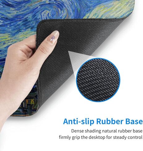 حقل القمح من Van Gogh مع لوحة ماوس السرو، لوحة ماوس ألعاب كبيرة ممتدة مقاس XL كبيرة الحجم وطويلة وحواف مخيطة مقاس 31.5 × 11.8 بوصة للمكتب المنزلي in Kuwait