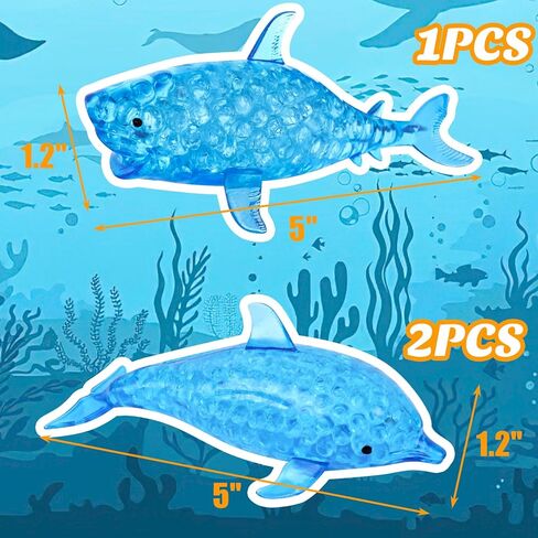 3 ثعالب الماء، قطعة واحدة من كرة ضغط القرش، قطعتان من كرات ضغط الدلفين، ألعاب حيوانات قابلة للتمدد، كرات ضغط الضغط، ألعاب تململ حسية لتخفيف القلق، حشوات تخزين in Kuwait