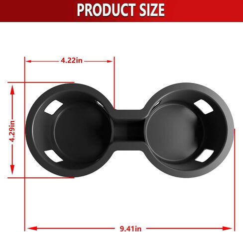 Xipoo Cup Holder Compatible with 2023 2024 Honda Pilot Silica Gel Cup Holder Insert Center Console Car Interior Organizer Replacement for 2023 2024 Honda Pilot Accessories(Black) in Saudi Arabia