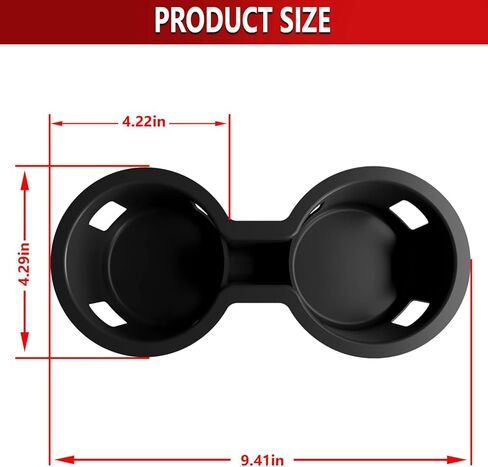 Xipoo Cup Holder Compatible with 2023 2024 Honda Pilot Silica Gel Cup Holder Insert Center Console Car Interior Organizer Replacement for 2023 2024 Honda Pilot Accessories(Black) in Saudi Arabia