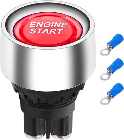 weideer 12V Push Button Starter Switch Engine Start Ignition Switch Momentary Red Led 12 Volt 50A Button Start Switch for Marine Vehicle Racing Car Truck RV K-M042-R-DZ in Saudi Arabia