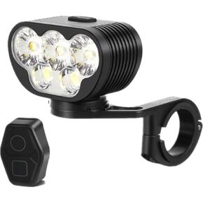 مصباح أمامي للدراجة الجبلية Magicshine Monteer 6500S Zeus، 6500 لومن من ضوء MTB الفعلي مع 3X CREE XHP50.2 و2xXM-L2 Spot/Food/Combo Beams، حزمة بطارية فائقة السعة 10,000 مللي أمبير في الساعة