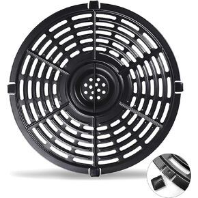 Air Fryer Accessories for Chefman TurboFry 3.6 QT Air Fryer, 8.1 inch Round Non-Stick Air Fryer Grill Pan Grill Plate Crisper Plate Tray Rack Replacement Parts for 4.2 QT Emeril Lagasse 4 QT