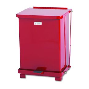 Rubbermaid Commercial Products Defenders Step-On Trash Can with Plastic Liner, 6.5-Gallon, White, Good with Infectious Waste in Doctors Office/Hospital/Medical/Healthcare Facilities