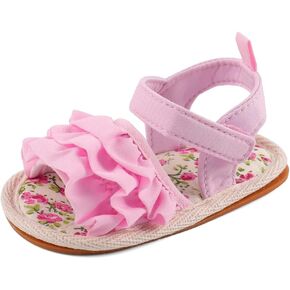 ESTAMICO Baby Girls Summer Shoes Infant Sandals Soft Sole Anti-Slip First Walkers Beach Sandals