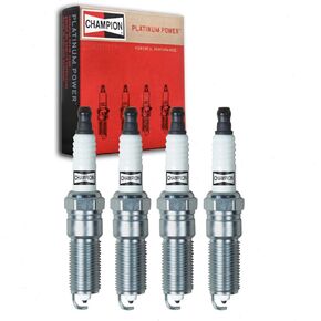 4 pc Champion Platinum Spark Plugs compatible with Ford Fusion 2.0L 2.3L 2.5L L4 2006-2020
