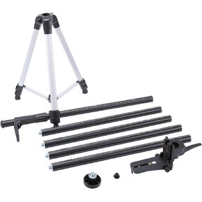 Laser Level Pole with Tripod,Adjustable Laser Level Mount 12 Ft./3.7M and 1/4-Inch by 20-Inch Laser Mount for Rotary and Line Lasers, Telescoping Laser Pole with 5/8"-11 Threaded Adapter