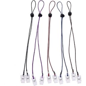 5Pcs Ear Lanyard Extender Napkin Chain Holder Napkin Clips bib Holder Necklace Clip Holder Towel Holder Bib Clip Holder Napkin Clip Chain Napkins Elderly Sunglasses Extension Belt