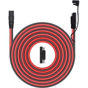 14 AWG 6 Feet SAE Connector to DC 8mm Female Connector Extension Cable DC 8mm Female to SAE Connector Adapter Compatible with Explorer 160 240 500 1000 GZ Portable Backup Power Station for RV & Solar