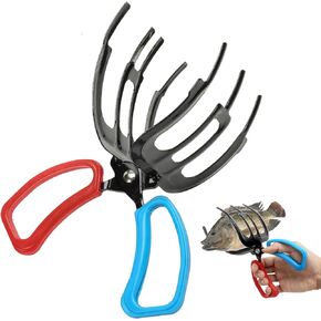 Fish Claw Gripper, Fishing Pliers Gripper, 3 Claw Fish Gripper, Metal Fish Control Clamp Tong Tackle Tool, Multi-Functional Lightweight Non-Slip Fish Claw Gripper for Catch Fish Fishing Accessories
