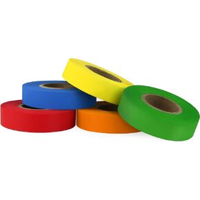 ChromaLabel 1 Inch Colored Masking Tape Variety Pack, 5 Assorted Tape Rolls Ideal for Art and Craft Projects and Color Coded Organizing - Pack of 5, 500 Inch (13.88 Yards)