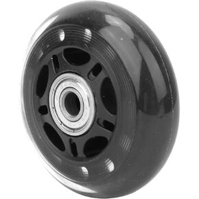 Garosa 3 inch Caster Wheel with 608ZZ Bearing 76x24x8mm Silent Black Transparent PU Wheel Replacement For Luggage Cart Skates Furniture Workbench Trolley