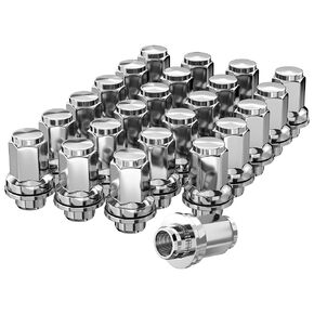 YIZBAP 24PCS M14x1.5 Lug Nuts, Chrome One-Piece OEM Factory Style Large Acorn Seat Lug Nuts 1.77 inch Tall, for 2015-2023 F150 Expedition, Navigator Factory Wheels