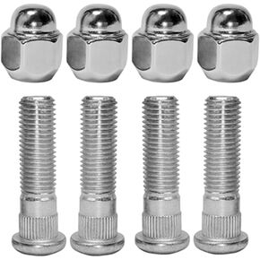 M12x1.50 Chrome Wheel Lug Stud Nut Set Compatible with 1998-2021 Hyundai Sonata Elantra Tucson Santa Fe Genesis Sorento Kia Accent Sedona Forte Optima Sportage Soul (8PCS)