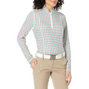 PGA TOUR Women's Long Sleeve Lime Printed Sun Protection Shirt