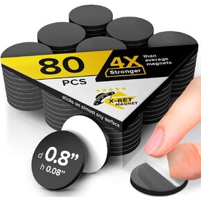 Magnetic Dots - Self Adhesive Magnet Dots (0.8" x 0.8") - Peel & Stick Magnetic Circles - Industrial Flexible Sticky Magnets - Sheets is Alternative, Stickers, Strip and Magnetic Tape (120 Pcs) in Kuwait