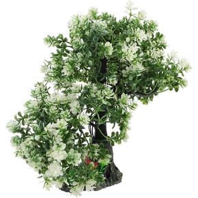 POPETPOP Artificial Aquarium Plant Plastic Water Plant Tree Fish Tank Bonsai Ornament Fish Tank Hideout Sushi Plate Decor for Aquarium Terrarium Landscape Green
