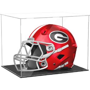 Football Helmet Display Case Full Size Clear Acrylic Baseball Hat Display Case Dustproof Protection Showcase for Collectibles Autographed Memorabilia Figurines Large Storage Box Holder