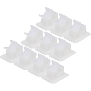 MECCANIXITY 30Pcs Adhesive Cable Management Clip PE Cord Clamps 10-13mm Adjustable for USB Cords Mouse Cables Network Cable White