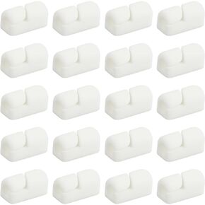 Hemobllo 20 Pcs Cable Retention Clip Silicone Wire Management Ties Computer Holder Car Mount PC Cables Laptop Stands Silicone Cable Clips Cable Fixed Clamp Cable Organizers Nail Free Winder