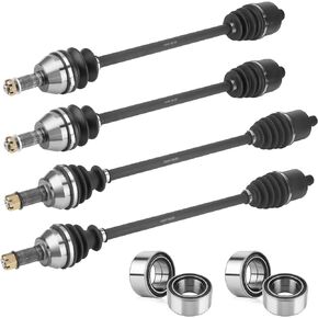 Youxmoto Front + Rear CV Axles & Wheel Bearing Kit Fit for 2014 2015 Polaris RZR XP 1000 / for RZR XP 4 1000 EPS; 4340 Chromoly Steel CV Axle Drive Shaft, 4 Sets