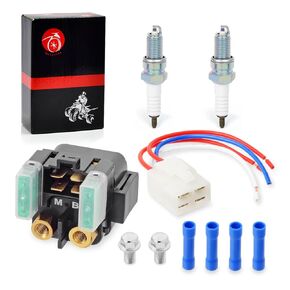 Starter Solenoid Relay Spark Plug for Yamaha V-Star 1100 XVS11 XVS1100 Classic Custom Silverado 1999-2009