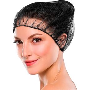 ABC Disposable Nylon Hair Nets for Food Service with Elastic Edge, Honeycomb Hairnet, Disposable Hair Cap