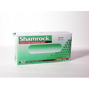 Shamrock: 20212: Synthetic/Vinyl Powder Free Examination Gloves: Medium: Box of 100