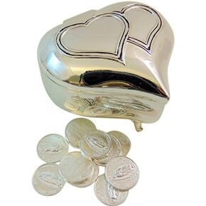Arras De Boda Metal Heart Shaped Wedding Set with Unity Tokens