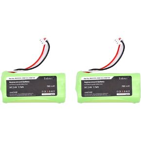 2 Pack Replacement Battery for Plantronics CT14 Cordless DECT Headset Telephone,fits Part Number 80639-01 81087-01 81087-02 2.4V 700mAh