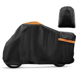 uxcell Motorcycle Cover 300D Waterproof for Cruisers Models Motorbike Cover for Harley Iron 883 Sportster Fatboy 114 Softail Outdoor Rain Snow Protection