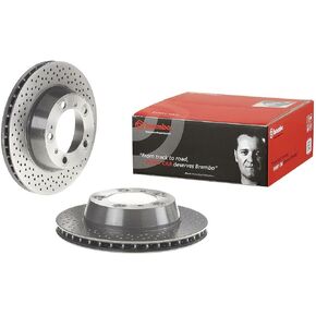 Brembo 09.8890.21 UV Coated vented drilled Rear Brake Rotor PORSCHE OE# 98635240301