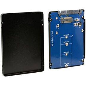 NFHK B+M Key Socket 2 M.2 NGFF (SATA) SSD to 2.5 SATA Adapter Card Adapter with Black Metal Case