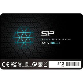 Silicon Power 128GB SSD 3D NAND A55 SLC Cache Performance Boost SATA III 2.5" 7mm (0.28") Internal Solid State Drive (SU128GBSS3A55S25AH)