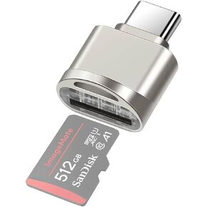 USB C Micro SD/TF Card Reader, USB C to Micro SD SDHC SDXC OTG Memory Reader, Type C Card Reader Adapter Compatible for Mac Windows Lixus Samsung Galaxy Note 20 S20