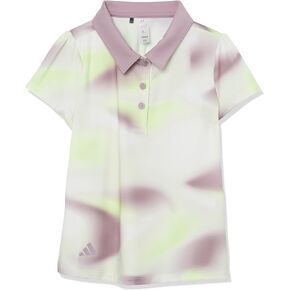 adidas Girls' Allover Print Polo Shirt