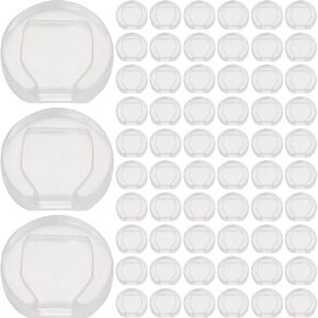 1 Box 120Pcs Clip on Earring Cushion Clip Earring Backs Pads Anti-Pain Small Soft Comfortable Clear Earring Pads Transparent Round Silicone Earring Pads for Clip Earrings Making Support Craft