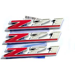 OEM Red Z71 Emblems Badge 3D for Gmc Chevy Silverado 2500Hd Sierra Tahoe Suburban Chrome