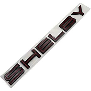 SHELBY Letter Emblem Badge Rear Trunk Sticker Decal (Black/Red)